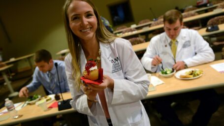 College of Pharmacy Student with Cupcake